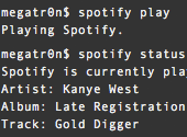 A command-line interface for Spotify on a Mac